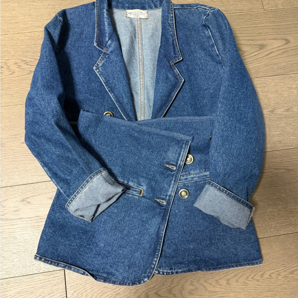 women’s denim 2 piece set